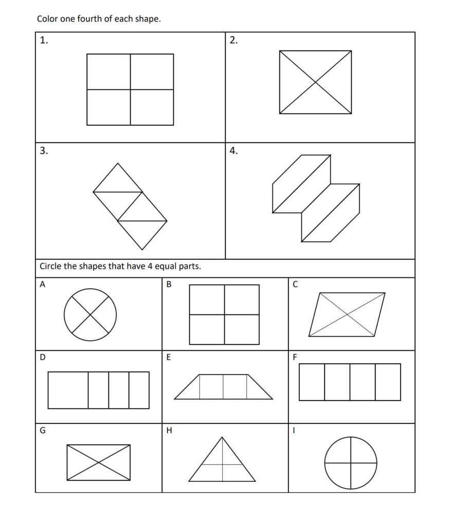 Shapes and their Attributes Reasons 1st Grade, Activity 426
