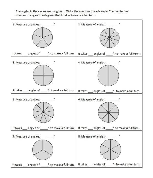 Groups of circles with different sizes of slices