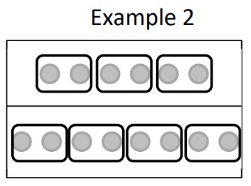 Seven groups of two dots